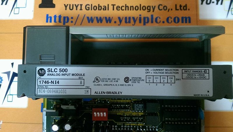 A-B SLC 500 1746-NI4 ANALOG INPUT MODULE - 裕益科技自動化設備可程式編碼器PLC分散式控制系統DCS